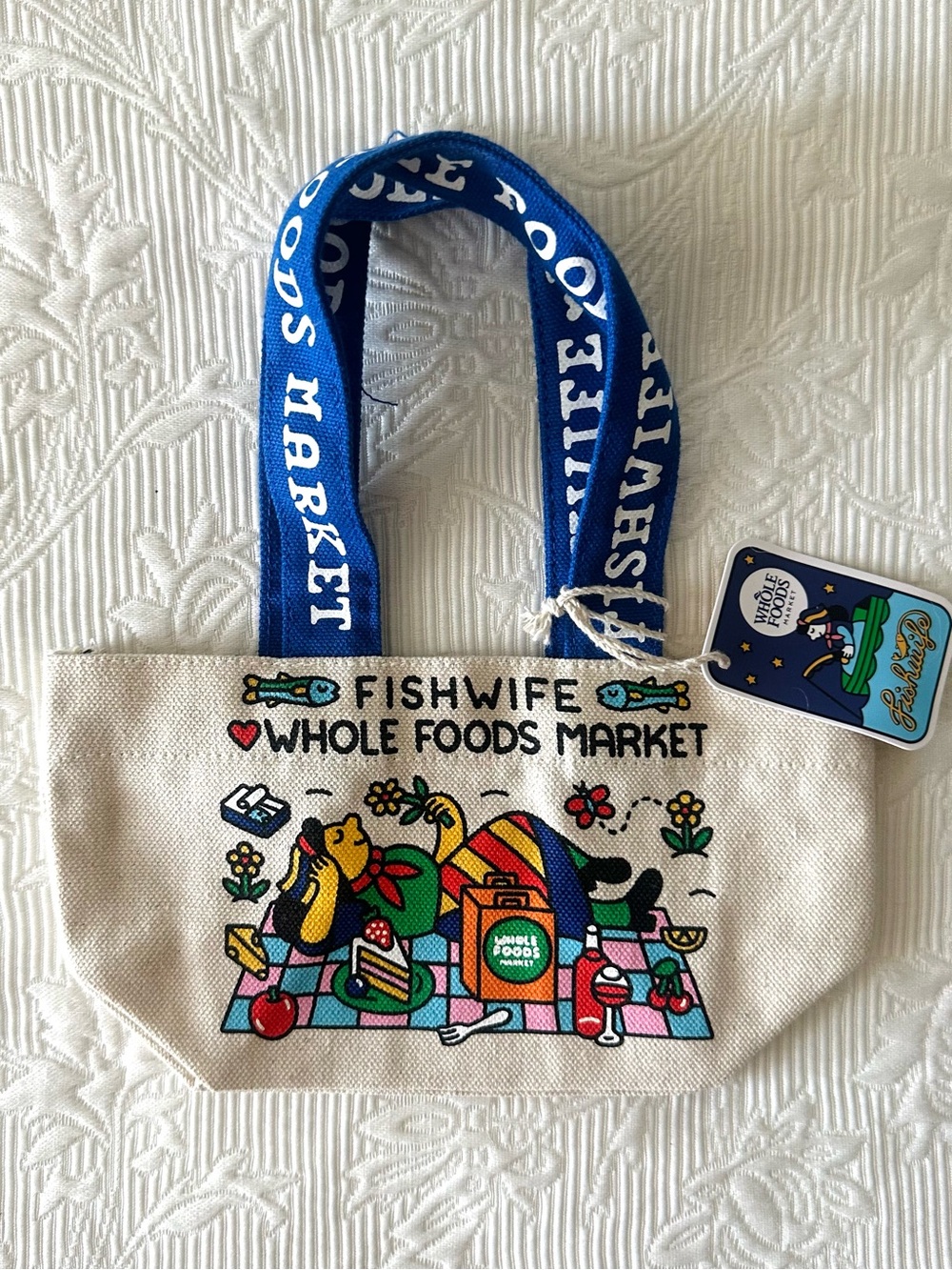 Whole Foods Market x Fishwife Reusable Micro Tote Bag New with Tag